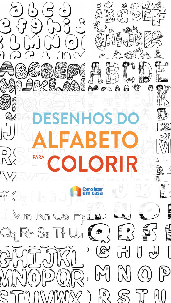 Desenhos do alfabeto para colorir