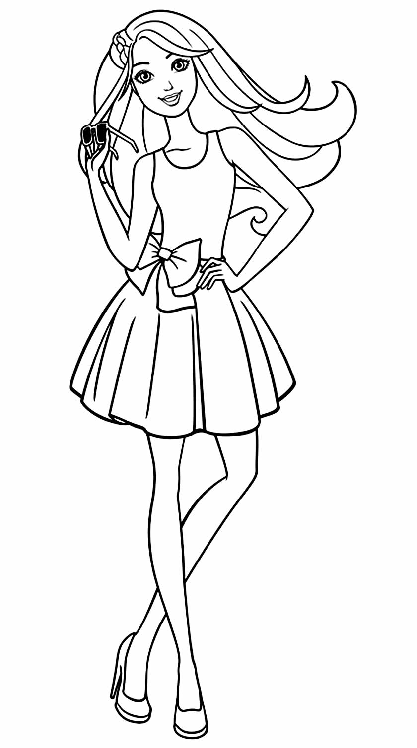 Desenho para colorir da Barbie