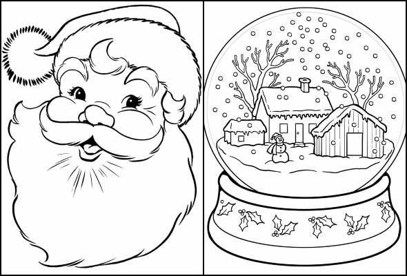 Desenhos de Natal para colorir e pintar