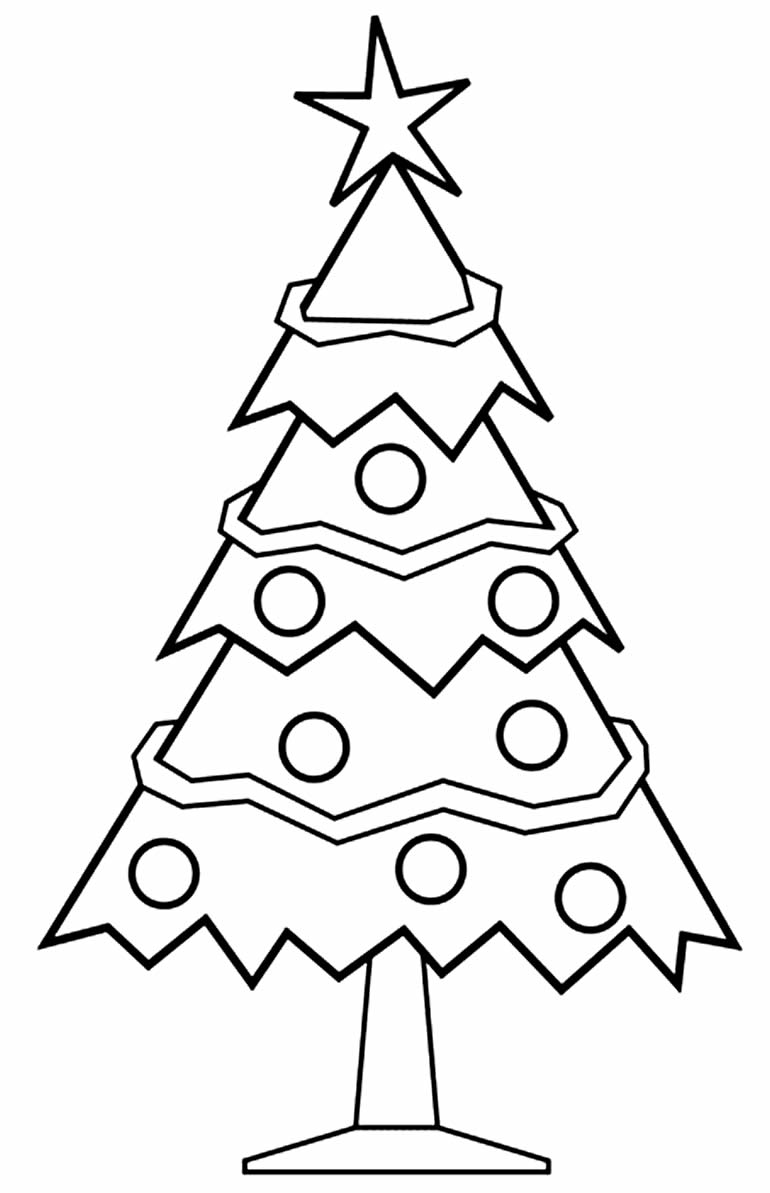 Árvores de Natal para Imprimir e Pintar