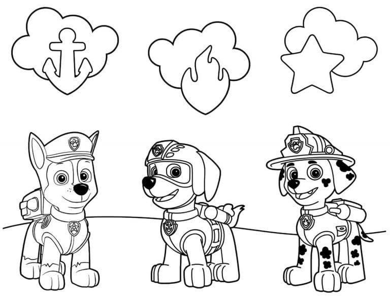 50+ Desenhos de Patrulha Canina para colorir - Como fazer em casa