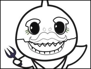Desenhos do Baby Shark para colorir