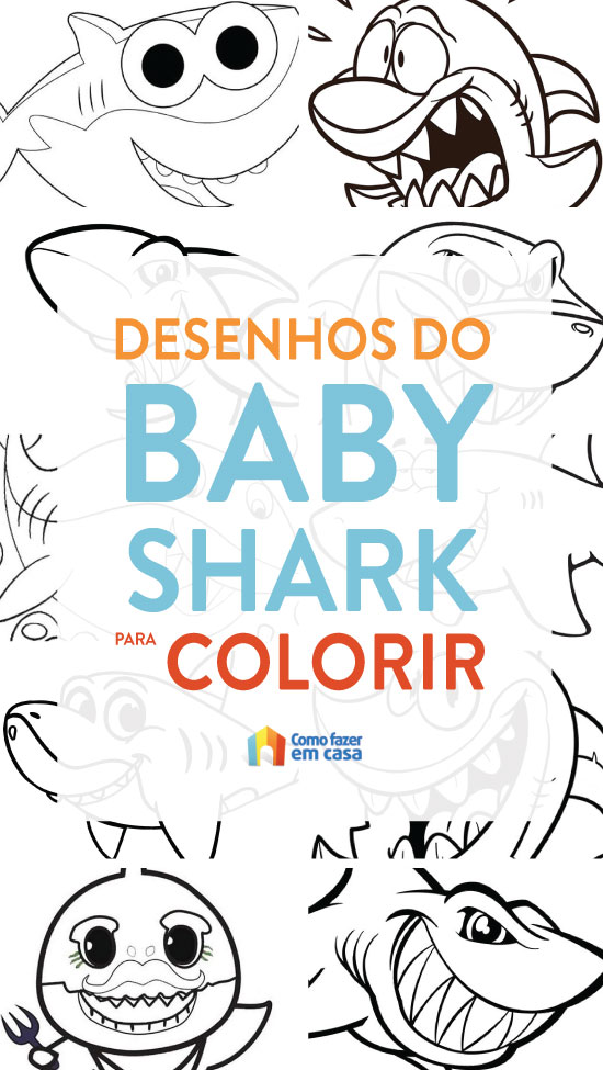 Desenhos do Baby Shark para colorir