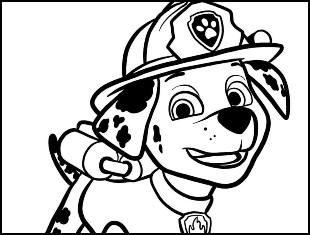 Desenhos de Patrulha Canina para imprimir e colorir