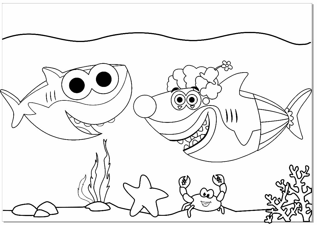 Imagem de Baby Shark para colorir