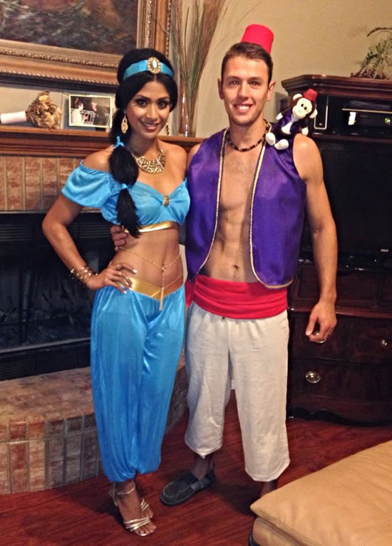 Ideia para fantasia de casal de Aladin e Jasmine