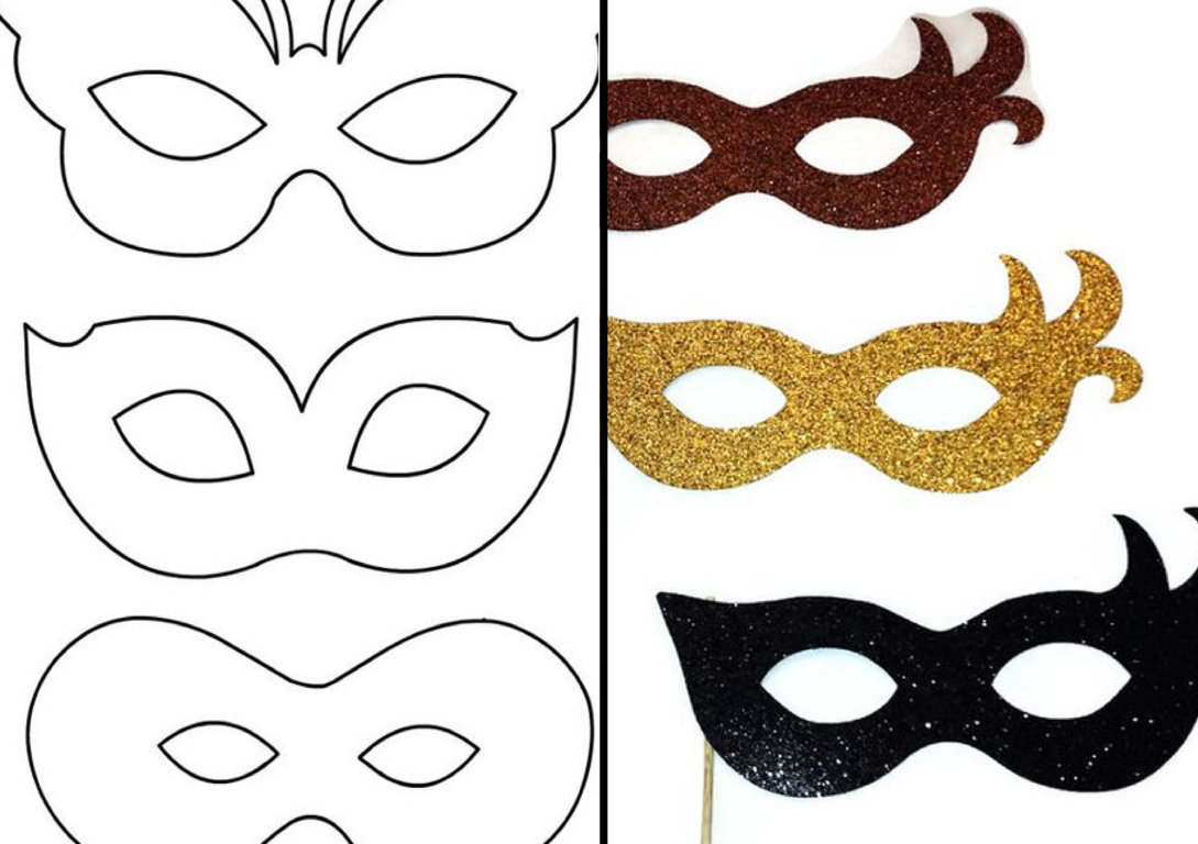 moldes de máscara de carnaval : 120 - Artesanato para fantasias