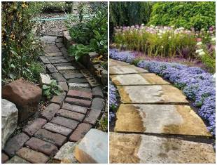Caminho para jardim com pedras