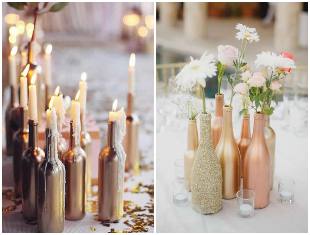 20 ideias de decoração com garrafas para casamentos