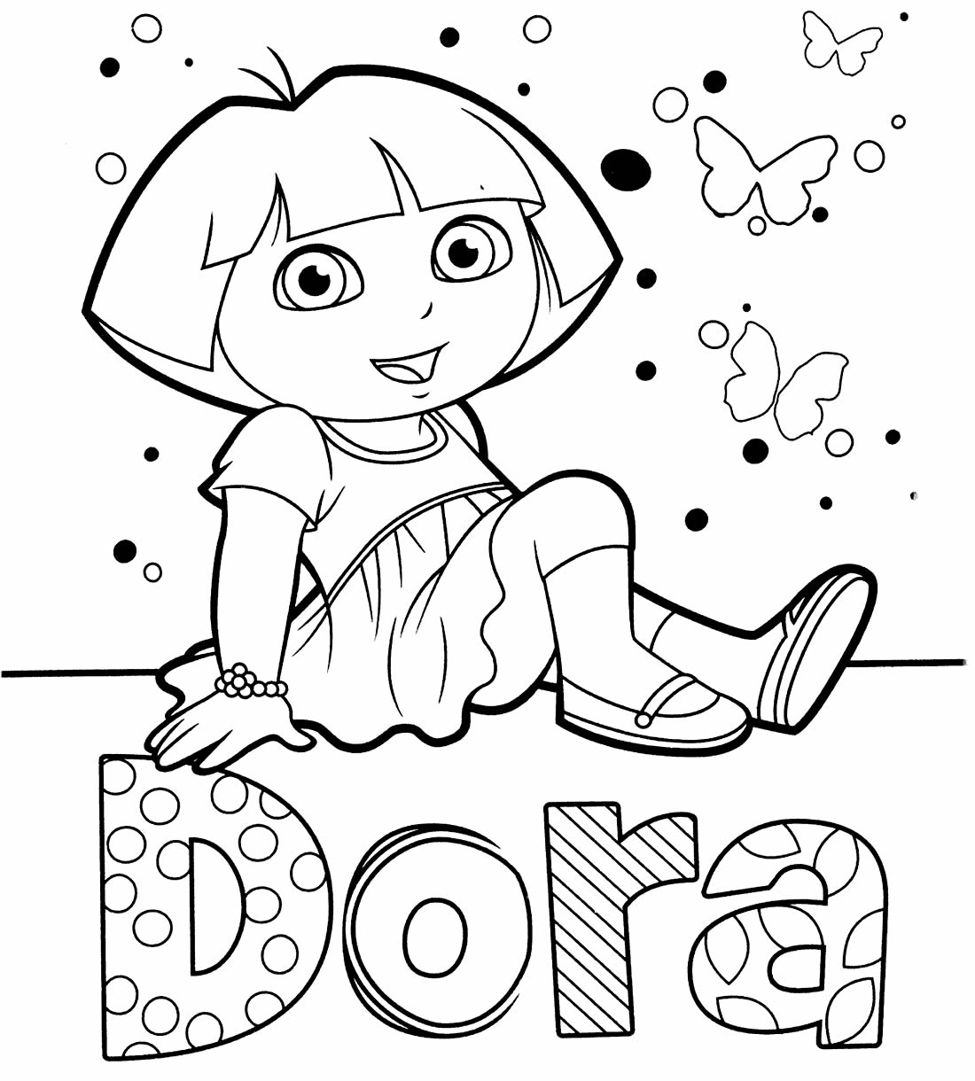 Desenho para colorir da Dora Aventureira