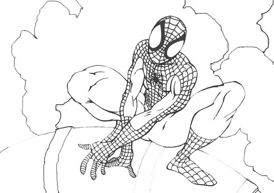Desenho de Homem Aranha para colorir