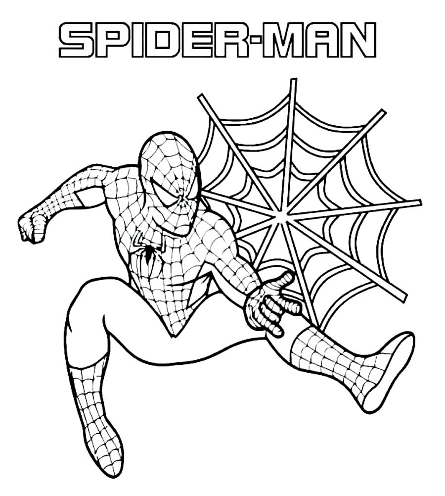 Desenho colorir - Homem Aranha - Tarefa Digital