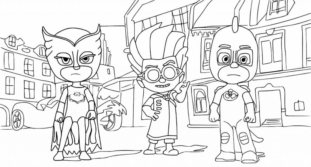 30+ Desenhos de PJ Masks para imprimir e colorir - Como fazer em casa
