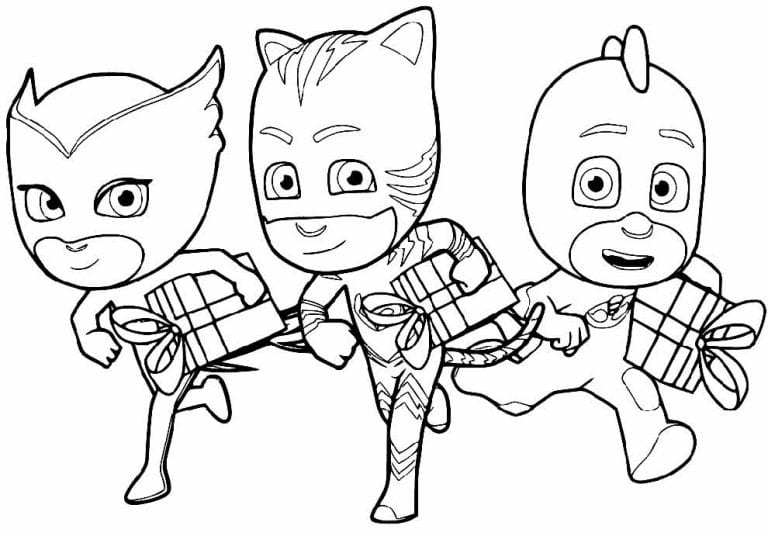 30+ Desenhos de PJ Masks para imprimir e colorir - Como fazer em casa