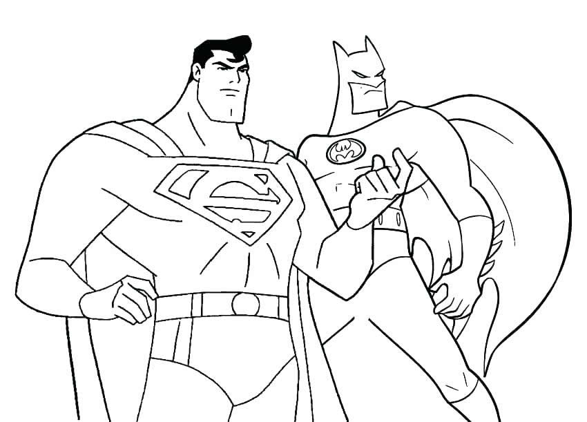 Molde do Super-Homem e Batman para colorir