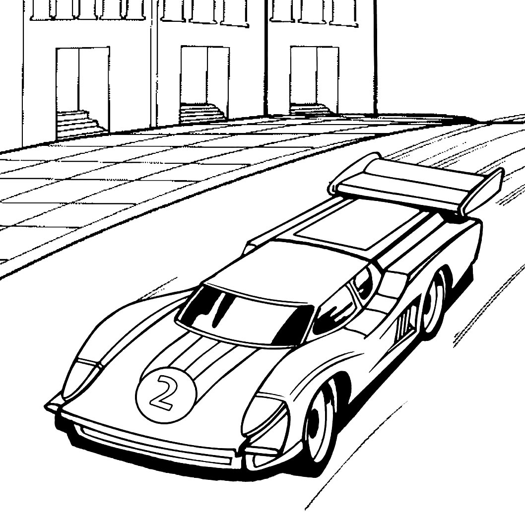 Desenho de Carro de corrida para colorir - Tudodesenhos