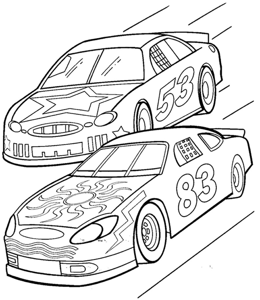 Desenho de carro de corrida antigo para colorir