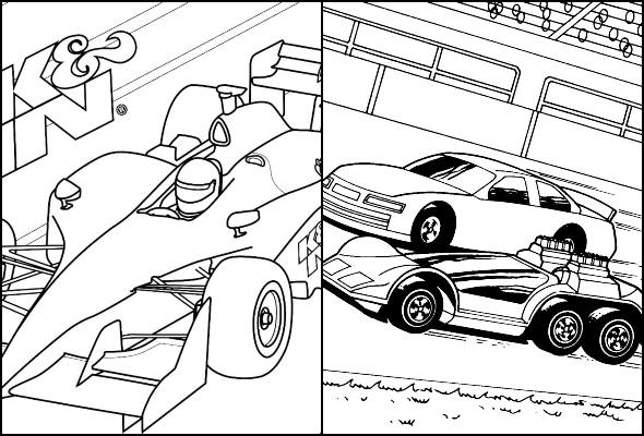 Desenhos de carros de corrida para colorir