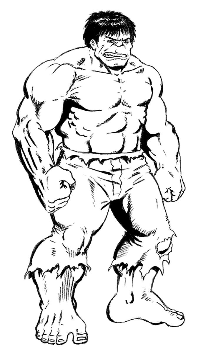 Imagem de Hulk para colorir