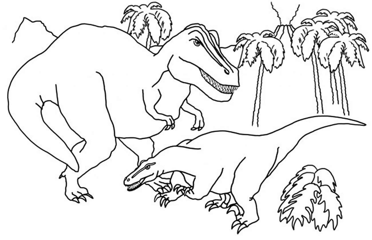 Desenho de dinossauro para píntar