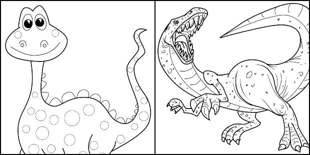 50+ Desenhos de Dinossauro para colorir - Como fazer em casa