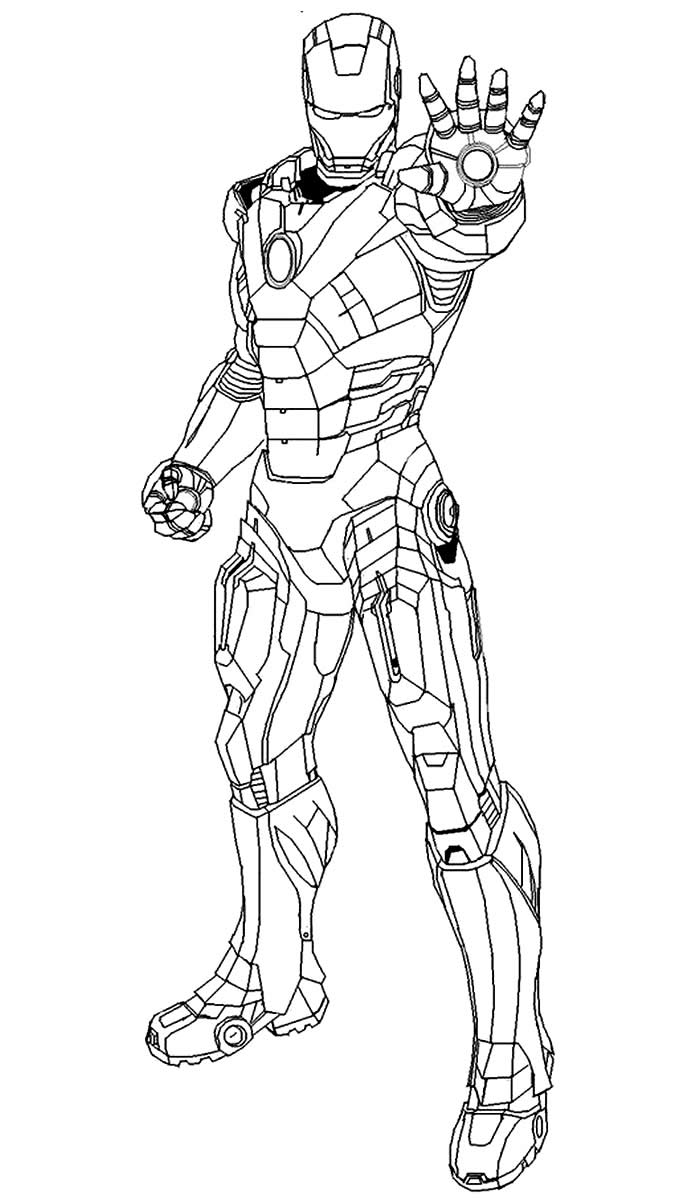 Desenho de Homem de Ferro para colorir