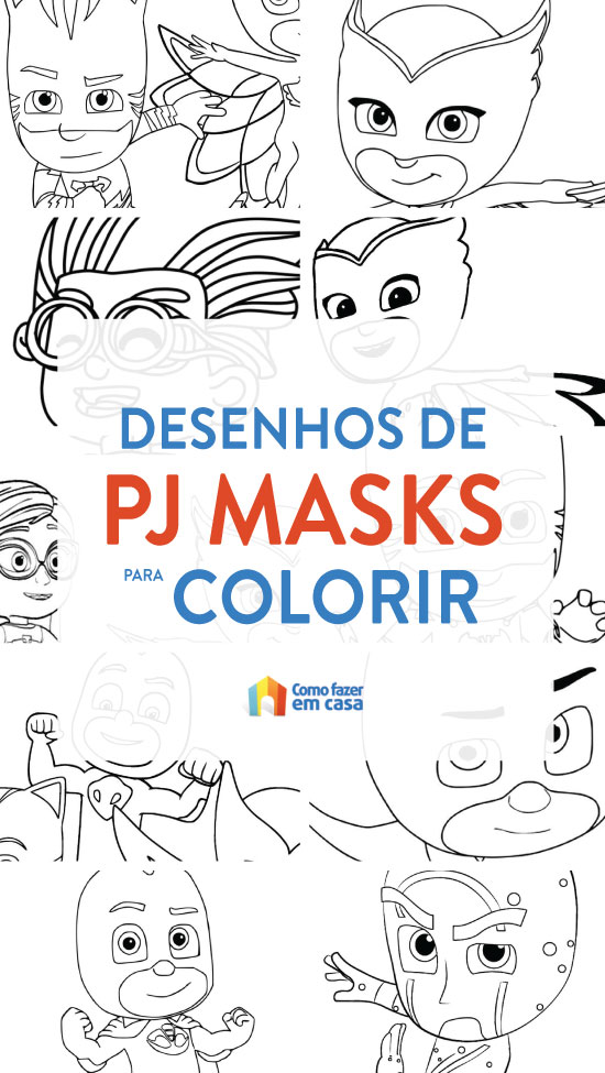 Desenhos de PJ Masks para imprimir e colorir
