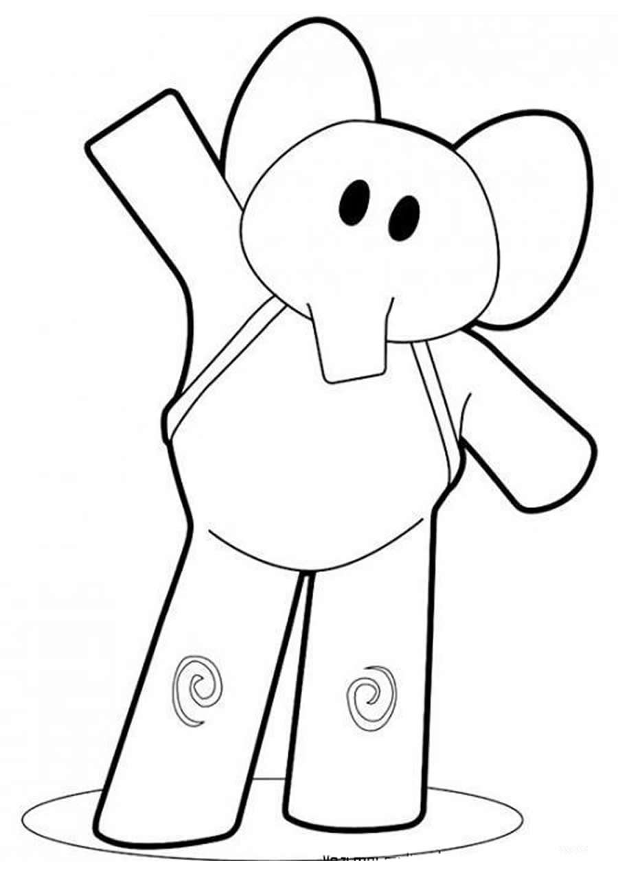 50 Desenhos Para Pintar e Colorir Pocoyo - Folhas A4 Sulfite Avulsas/Soltas