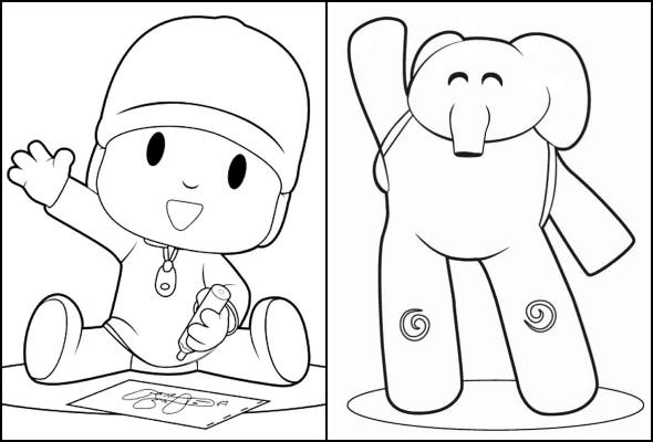 Desenho do Pocoyo para colorir e pintar - Imagens e Moldes para imprimir