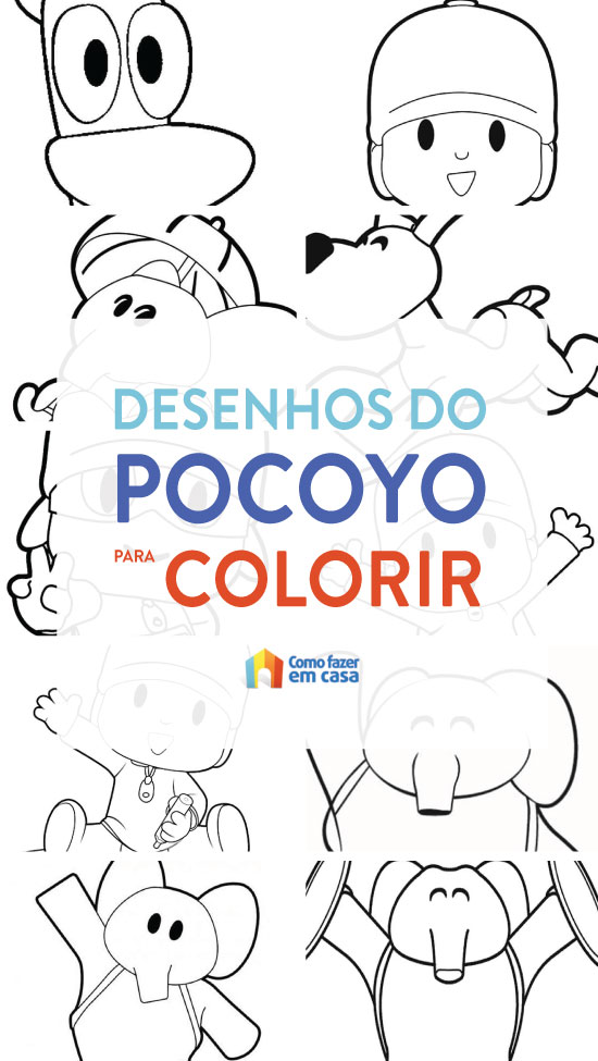 30+ Desenhos do Pocoyo para colorir - Como fazer em casa