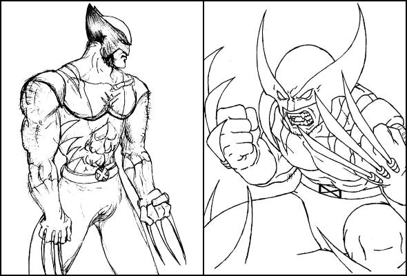 Imagens de Wolverine para colorir