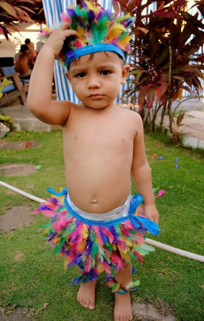 fantasia com penas