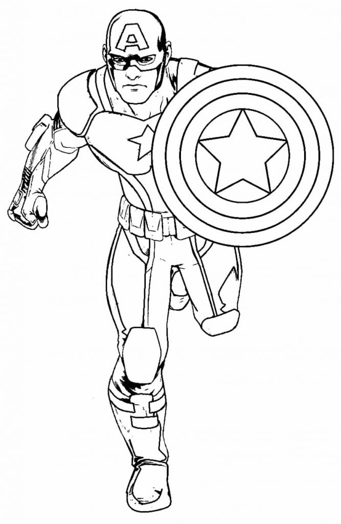 Capitão America Desenho Para Pintar – QTIRHX