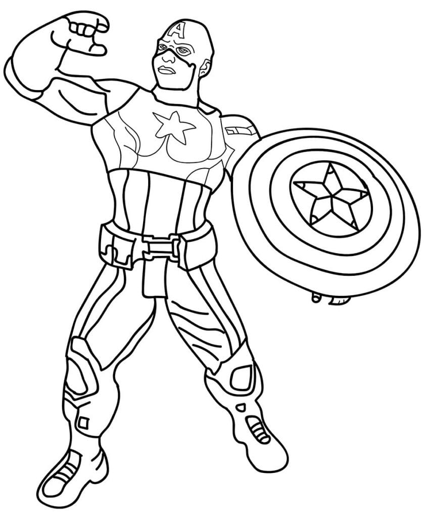 50+ Desenhos de Capitão América para colorir - Como fazer em casa