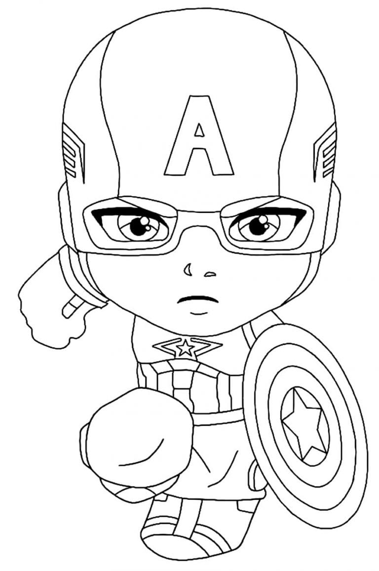 50+ Desenhos de Capitão América para colorir - Como fazer em casa