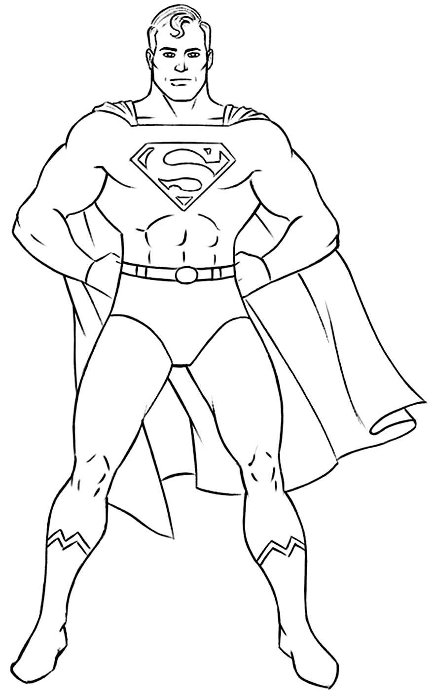Imagem do Super-Homem para pintar