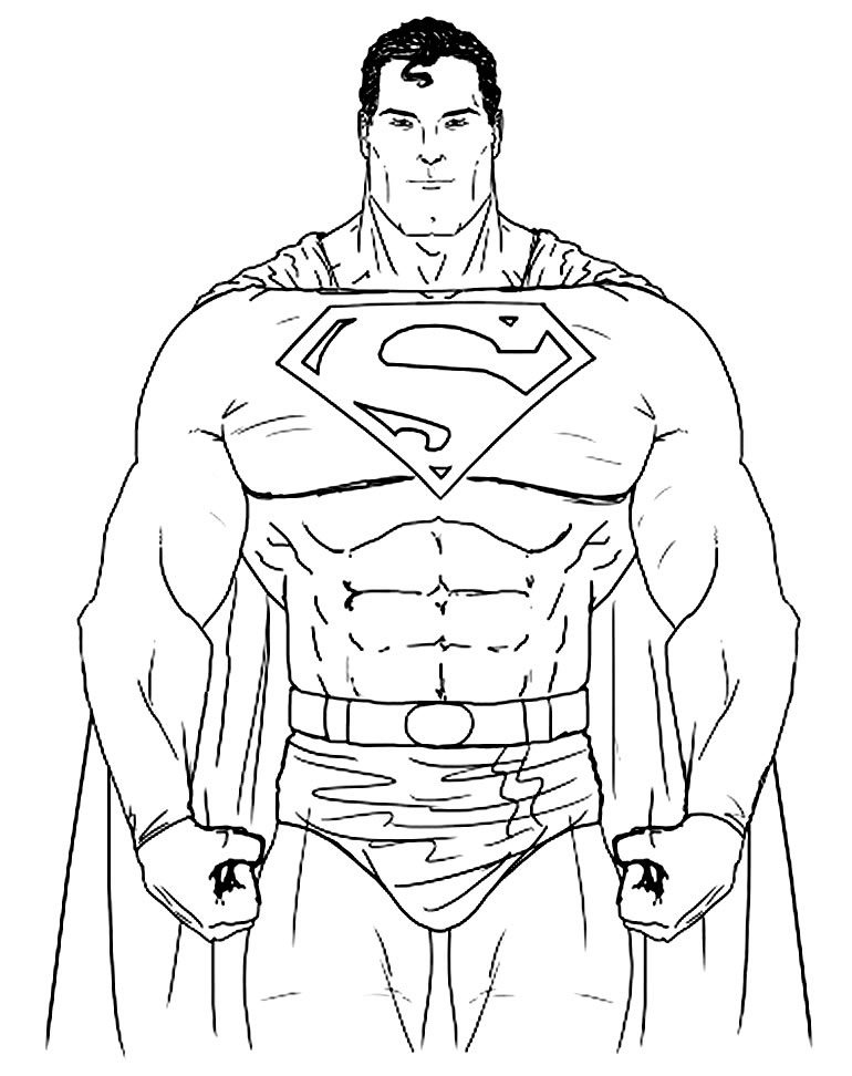 Imagem do Super-Homem para pintar