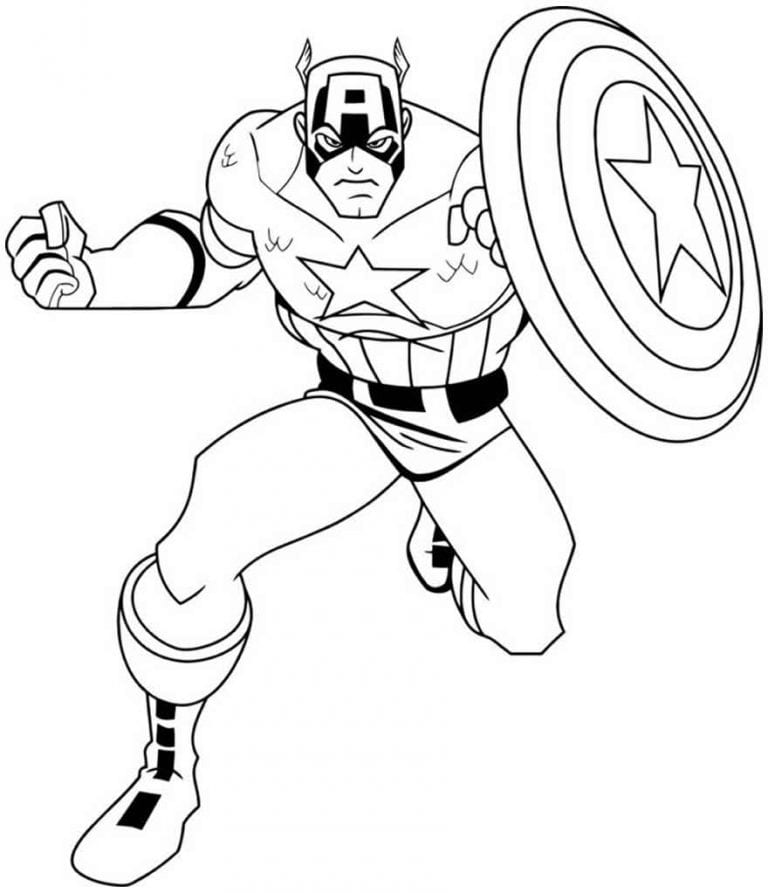 50+ Desenhos de Capitão América para colorir - Como fazer em casa