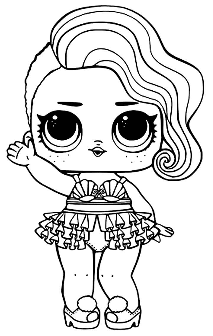 Boneca LOL Surprise para Colorir #01 - Desenhos Para Imprimir e Colorir