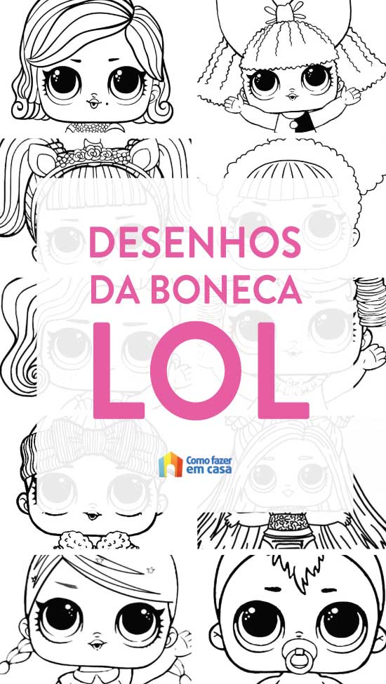 Desenhos para colorir Boneca lol como faço, trabalhos manuais