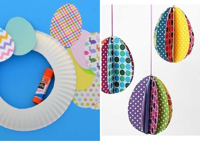 decoração da Páscoa com molde