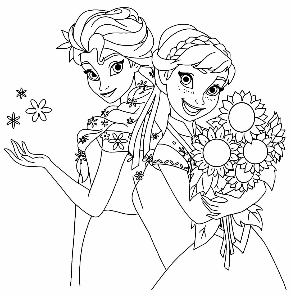 Desenho para colorir da Elsa - Frozen