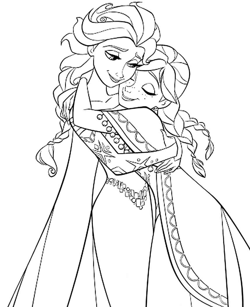 Desenho da princesa Frozen para colorir