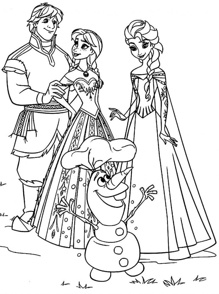 50+ Desenhos da Frozen para colorir - Como fazer em casa
