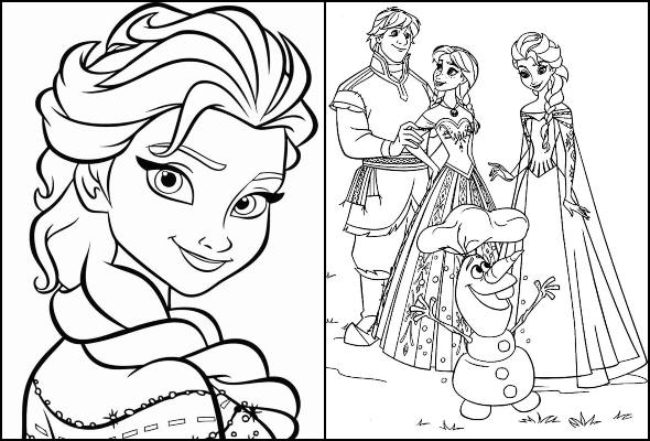 Desenhos da Frozen para colorir