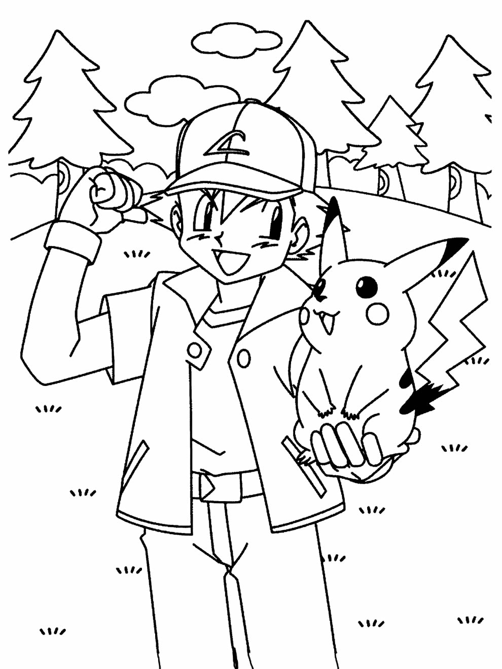 Desenho de Pokemon para colorir