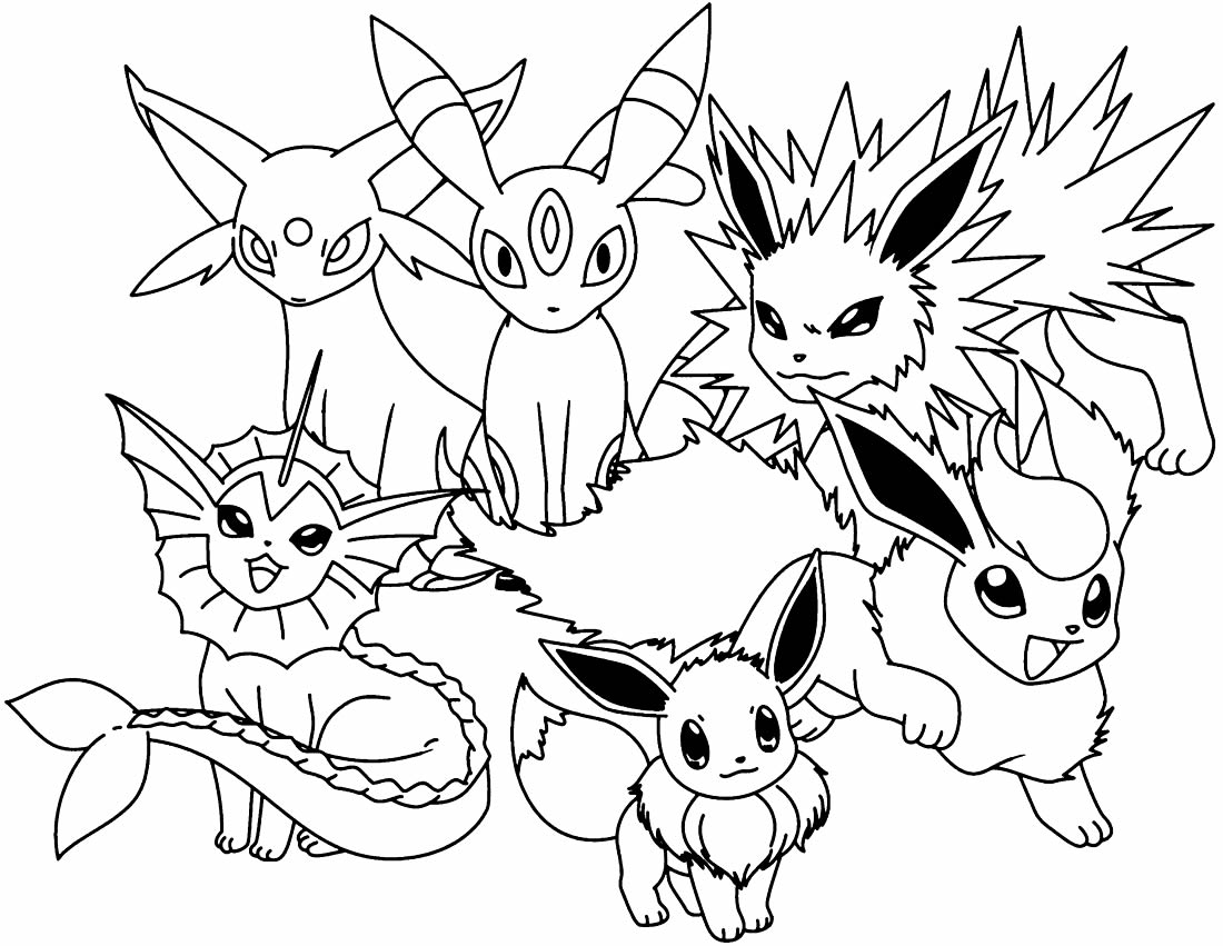 Pokemons fofos iniciais para colorir - Imprimir Desenhos