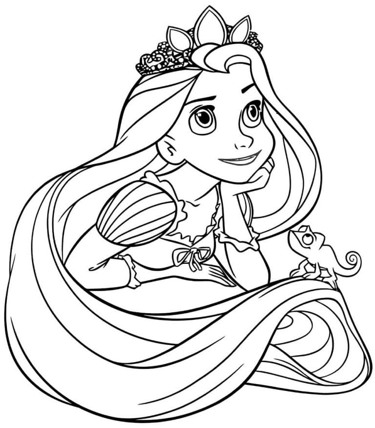 Desenhos de Rapunzel para colorir - Como fazer em casa