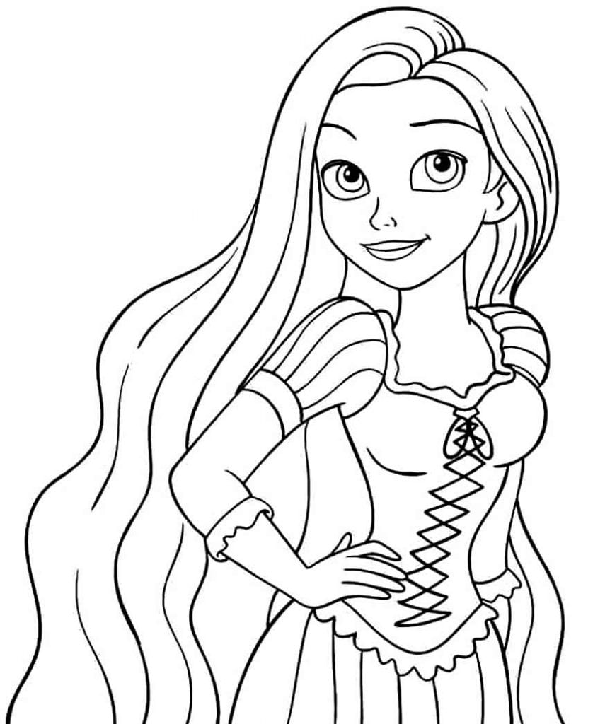 Imagem Da Rapunzel Para Imprimir - RETOEDU
