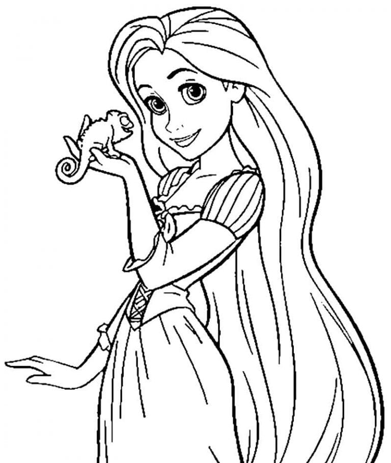 Desenhos de Rapunzel para colorir - Como fazer em casa